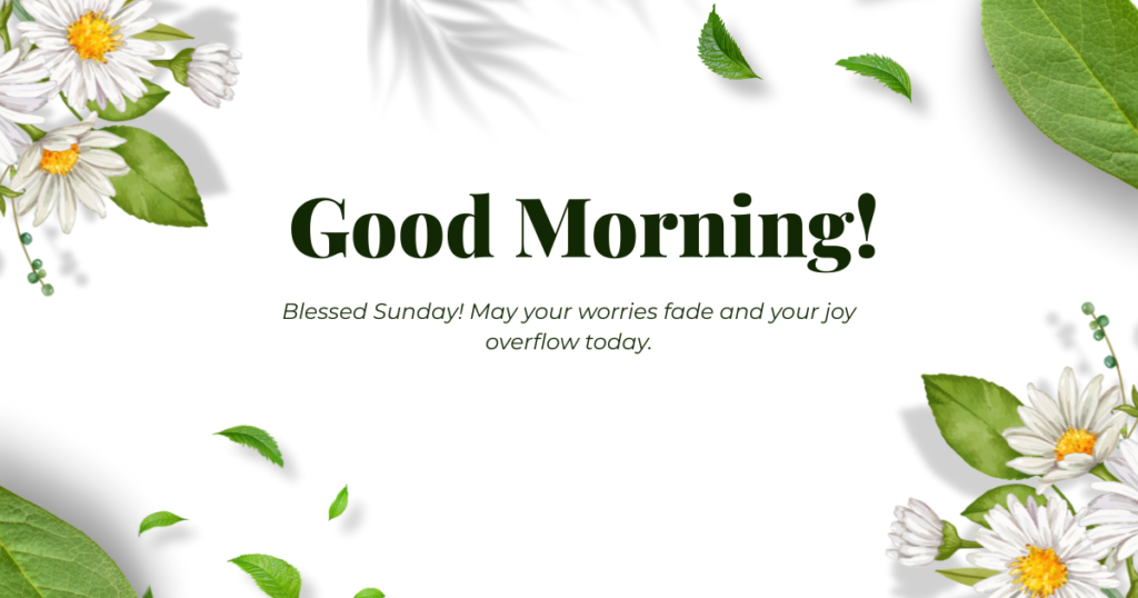 Romantic Sunday morning greeting with fresh spring flowers