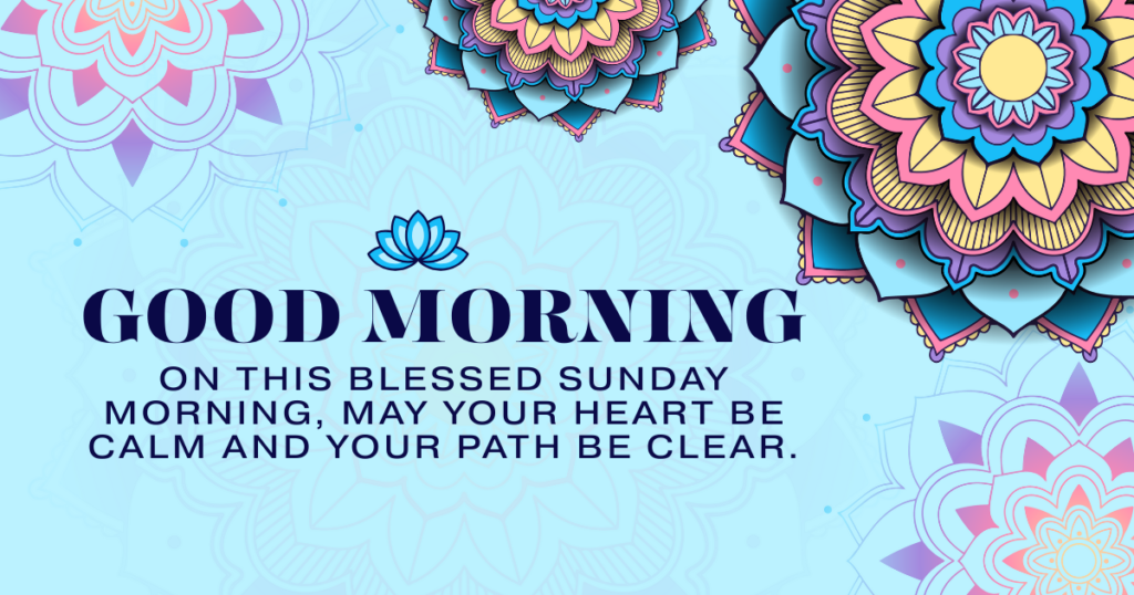 Happy Sunday blessings image with cozy morning vibe