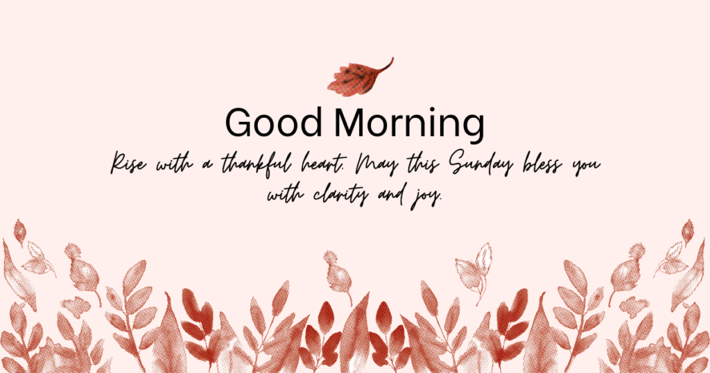 Peaceful Sunday blessing card with nature landscape