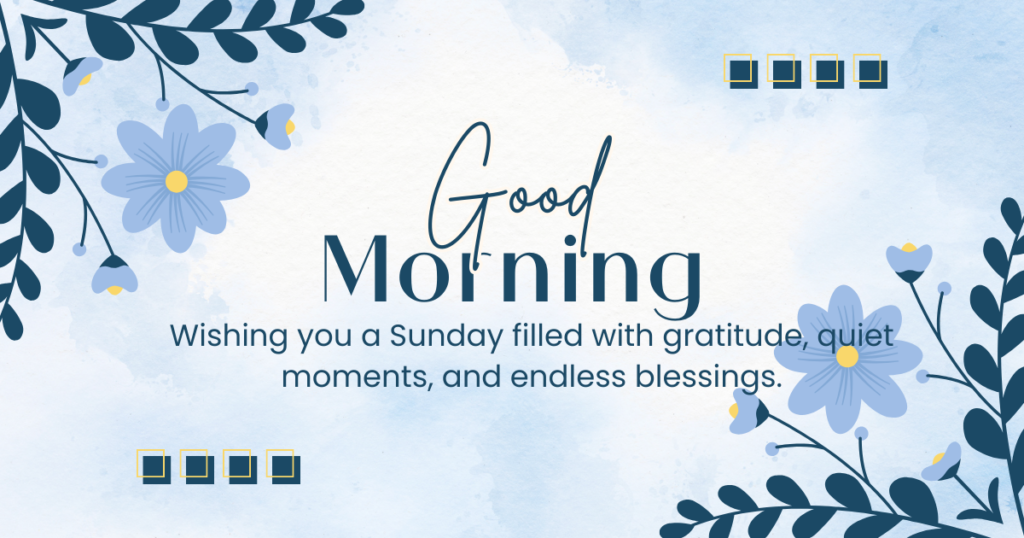 Floral Sunday morning greeting with daisies